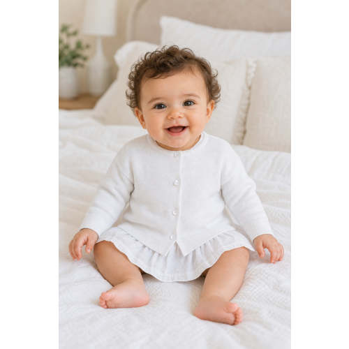 Personalized Cotton Cashmere Baby Girl Cardigan