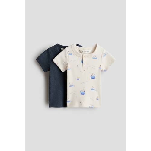 2-PACK COTTON HENLEY SHIRTS