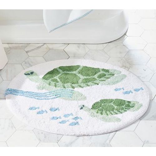 Turtle Bath Mat, Bath Mat, Green Multi