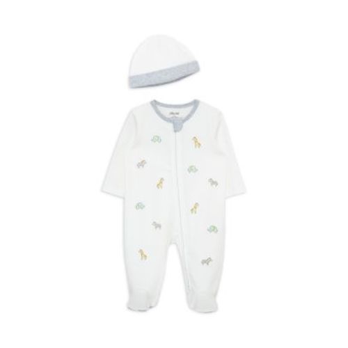 Boys' Safari Animals Footie With Hat - Baby