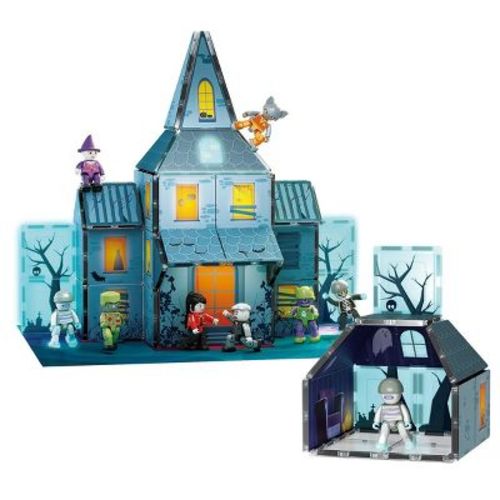 PICASSO-TILES Magnetic Tiles – Haunted Horror House 57PCS STEM Construction Building Blocks Educational Toy