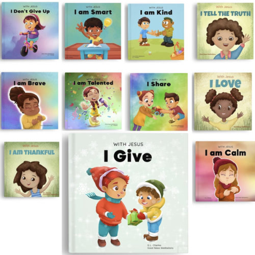 With Jesus Original Kids Bible Books Series – 11 Children Bible Books Bundle (Books 1–11) – Christian Books For Kids Set Featuring Practical Bible ... ... G.L. Charles and Good News Meditations Kids