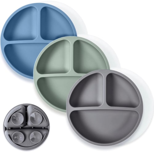 WeeSprout Suction Plates with Lids for Babies & Toddlers