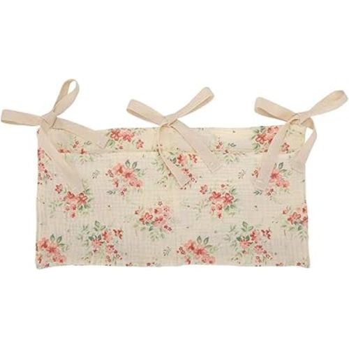 Baby Diaper Caddy Organizer, Diaper Stacker, Baby Crib Hanging Pocket with Straps Classified Storage Bag Organizer for Nursery Diapers Wipes Baby Essentials (Beige)