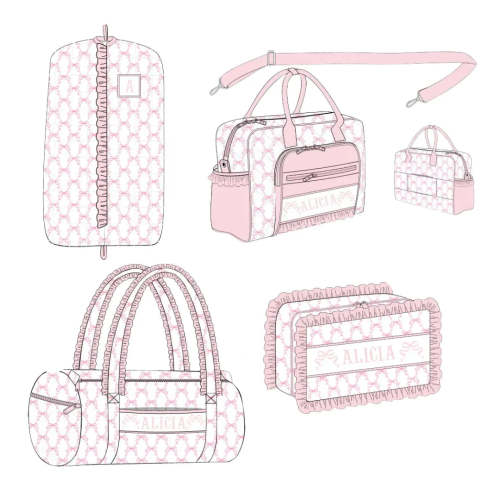 Pink Bows Name Smocked Luggage Collection – Little Bear Smocks