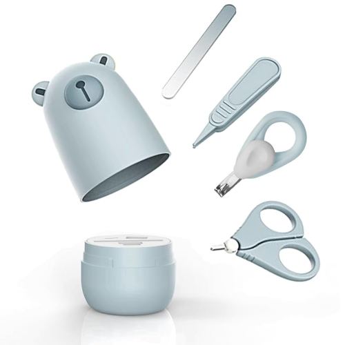 Baby nail clippers set, baby manicure set and pedicure set with cute case. Baby grooming gift set for newborns, infants and toddlers