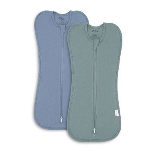 Swaddle Blanket Baby Girl Boy Easy Zipper Wrap 2 Pack Newborn Infant Sleep Sack by Comfy Cubs - Large, Nomadic Blue-Azul