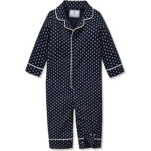 Infant Classic Romper in Midnight Hearts - Petite Plume | Maisonette