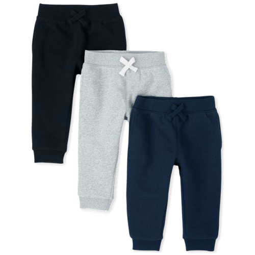 Baby And Toddler Fleece Jogger Pants 3-Pack - Multi