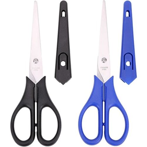 6.5in Multipurpose Scissors, Stainless Steel Sharp Shears for Office Home School Students Household General Use Craft Supplies - 2 Pack