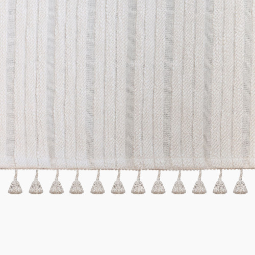 Crane Baby Natural Boho Fringe Crib Skirt - White