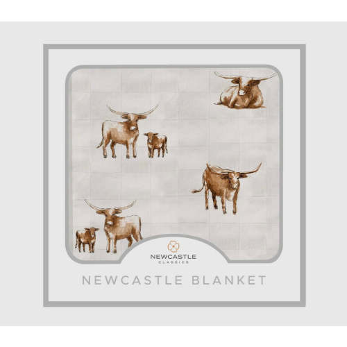 Longhorn baby bamboo blanket