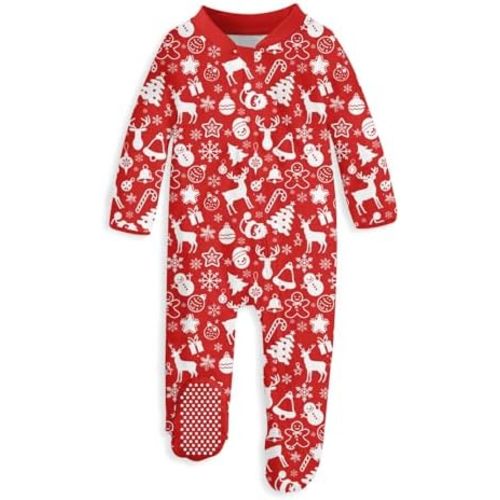 UNIFACO Baby Girls Boys Footed Pajamas One-Piece Sleeper Snug Fit Sleep and Play Zip Front Footie Romper 0-12 Month