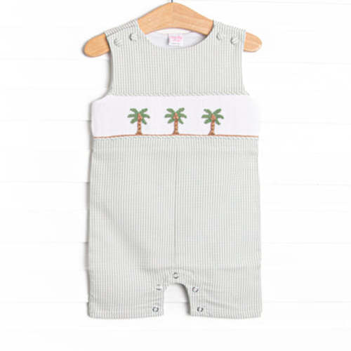 Pacific Palms Smocked Jon Jon, Green – Stitchy Fish