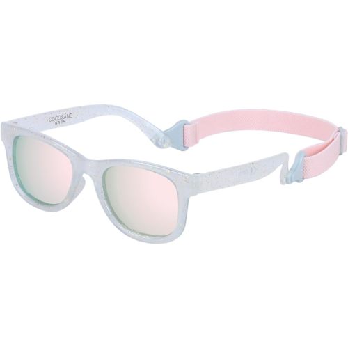 COCOSAND Flexible Polarized Baby Sunglasses with Strap UV Protection for Toddler Infant Newborn Girl Boy Age 0-24 Months