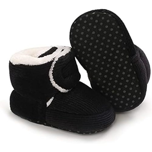E-FAK Baby Boy Girl Boots Newborn Shoes Winter Snow Bowknot Anti-Slip Soft Sole Warm Infant Toddler Prewalker Booties