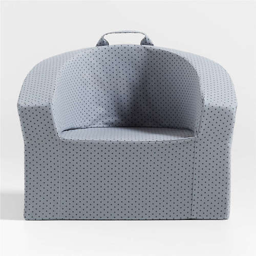 Personalized Large Blue Star Kids Lounge Barrel Chair