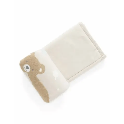 Purebaby Embroidered Lined Blanket Little Wheat Bear | Baby Bunting AU