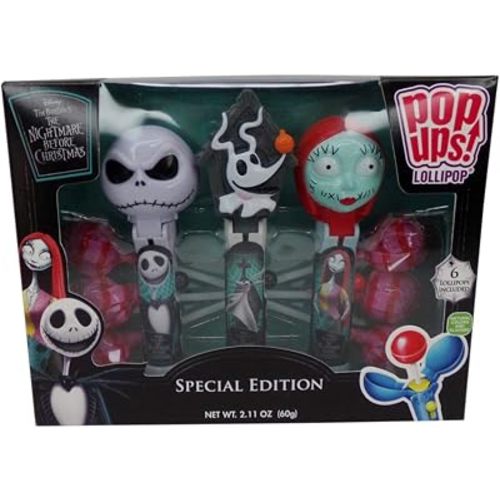 Disney Tim Burton's The Nightmare Before Christmas Special Edition Pop Ups Lollipop Gift Set, 2.11 oz