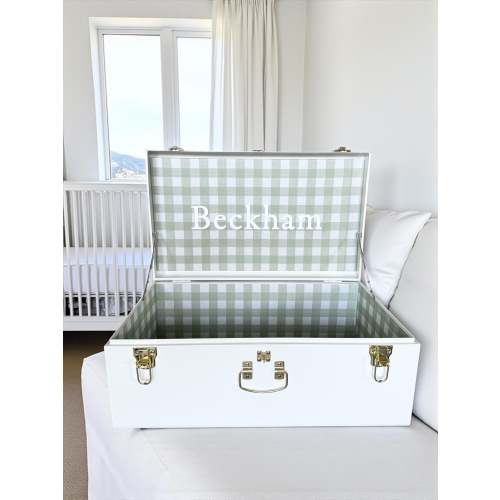 Custom Keepsake Trunk for Boy First Birthday Gift for Son Toddler Gift for Grandson Storage Memory Box Heirloom Gift for Boy Nursery Decor