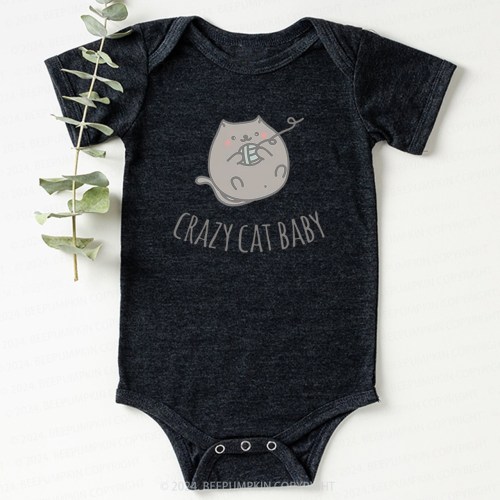 Crazy Cat Bodysuit For Baby