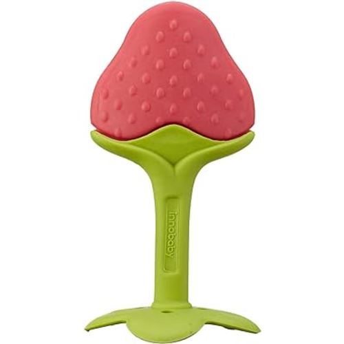 Innobaby Original Teethin Smart EZ Grip Fruit Teether and Sensory Toy for Babies and Toddlers in Berry. BPA Free Teether