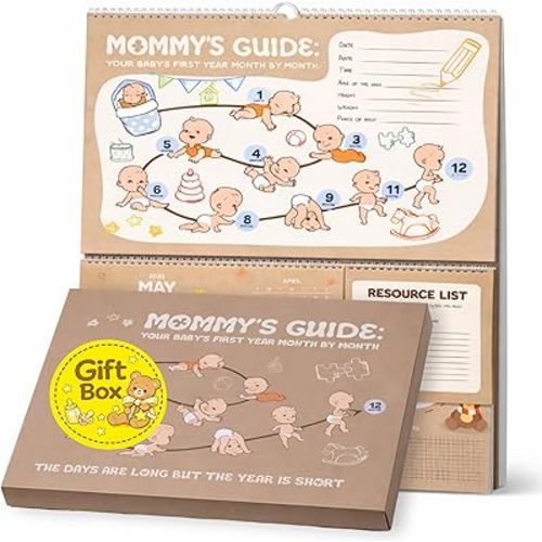 Baby’s First Year Wall Calendar 2025–2026 – All-in-One Baby First Year Calendar, Milestone & Memory Tracker with Checklists