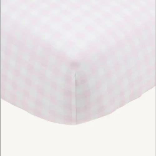 Sleep Tight Crib Sheet - Palm Beach Pink Gingham