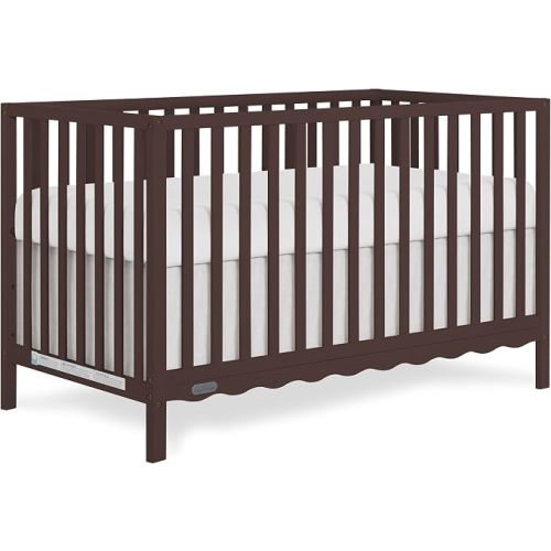 Dream On Me Synergy Wave 5-in-1 Convertible Full Size Baby Crib, Chocolate