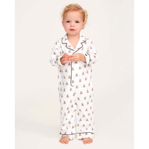 Baby's Twill Classic Romper in Teddy Tales