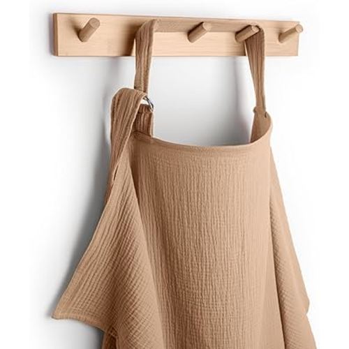 Comfy Cubs Muslin Nursing Cover, Pack of 1, 100% Muslin Breastfeeding Cover - Soft & Breathable Baby Nursing Scarf with Adjustable Neck Strap - Portable, Lightweight & Privacy Coverage - Cedar