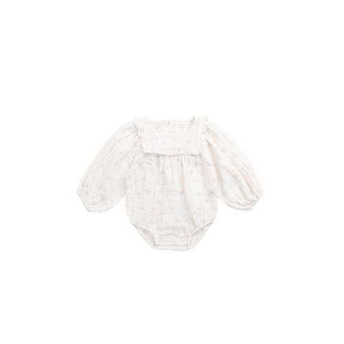 Organic Cotton Muslin Frances Playsuit - Pauline Pink – Jamie Kay USA