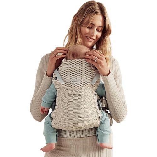 BabyBjörn Baby Carrier Harmony, Cream, 3D Mesh, 3-in-1 Ergonomic Baby Carrier; Newborn, Facing-in, Outward-Facing, and Back Carrying Positions Supported (7-40 lbs), Newborn to Toddler