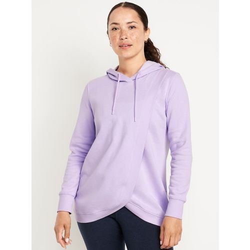 Maternity Cross-Front Nursing Pullover Hoodie