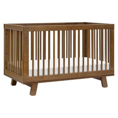 Babyletto Hudson 3-in-1 Convertible Crib with Toddler Bed Conversion Kit - Natural Walnut