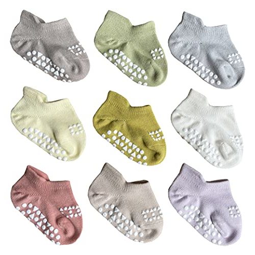Baby Boy Combed Cotton Socks QandSweet Toddler Ankle Sock Non-Skid for Newborn Infant Childrens