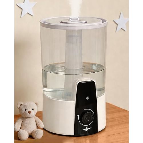 Nursery Humidifiers for Bedroom,1.06Gal(4L) humidifier for baby,3-in-1 Humidifier & Aroma Diffuser & Night Light,Dishwasher-Safe Tank Easy to Clean,Top Fill,360° Ultra-Fine Spray,Auto Shut-Off,White
