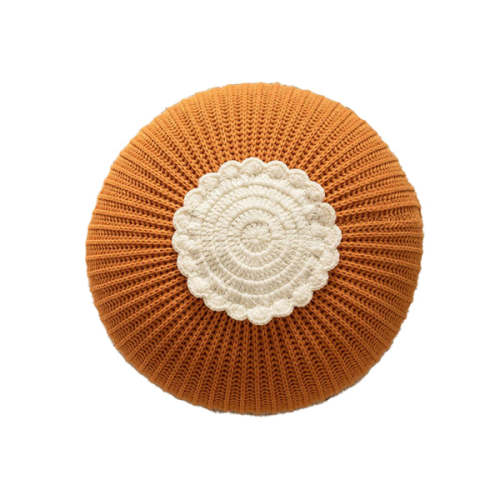 Cozy Round Pumpkin Pouf