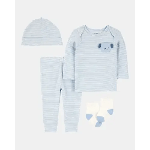Baby 4-Piece Puppy Print Outfit Set - Blue | Carter's