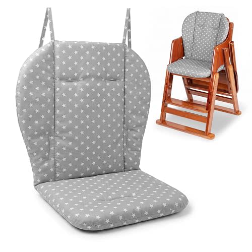 High Chair Cushion, High Chair Pad/seat Cushion/baby High Chair Cushion,soft and Comfortable,light and Breathable,make The Baby More Comfortable (gray Background Stars Pattern) | Baby High Chair Cushion, Soft and Comfortable, Light and Breathable, Make...