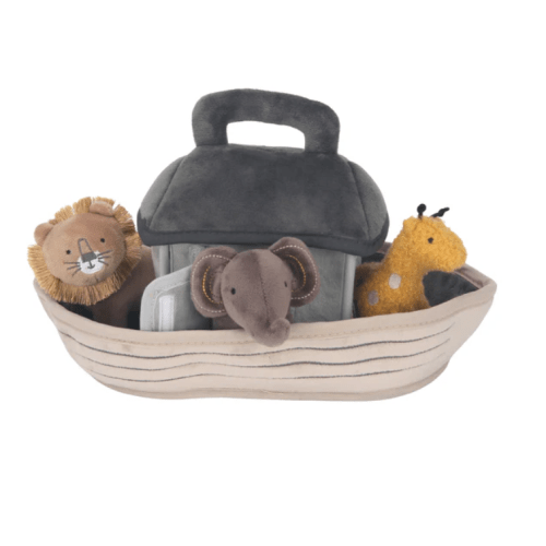 Baby Noah Interactive Plush Boat/Ark with Stuffed Animal Toys – Lambs & Ivy