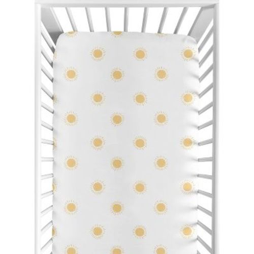 Sweet Jojo Designs Boy Or Girl Gender Neutral Unisex Baby Fitted Crib Sheet Boho Sun Yellow And White