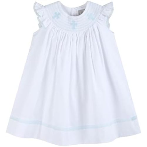 Lil cactus Girls Baby and Toddler Smocked Bishop Dress 3-6M