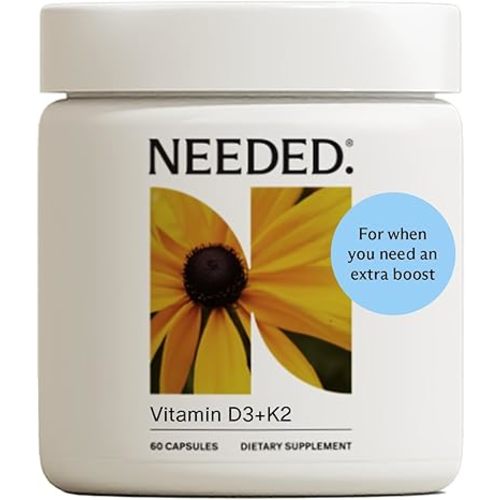 Needed. Expertly-Formulated Prenatal Vitamin D3/K2 | for Fertility, Pregnancy Breastfeeding, and Postpartum, Healthy Immunity and Bone Development, Supports Breast Milk Vitamin D Levels | 60 Capsules