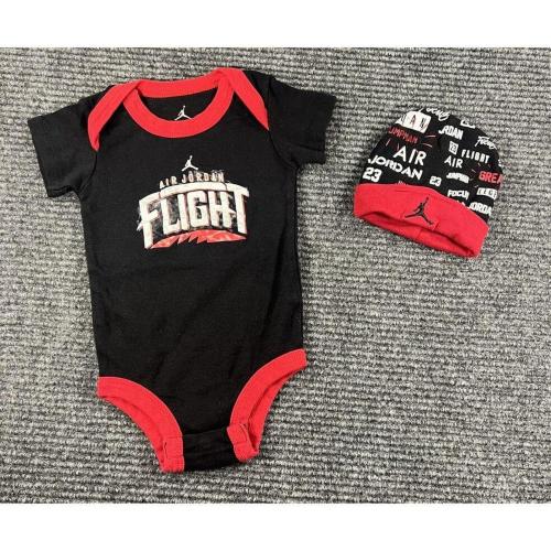 Air Jordan Baby Bodysuit and Beanie Hat Set, Size...