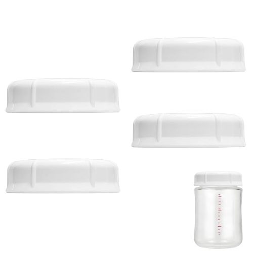 Bottle Caps Compatible with Pigeon Wide Neck Bottles, Baby Bottle Lids Replacement, 4 Count