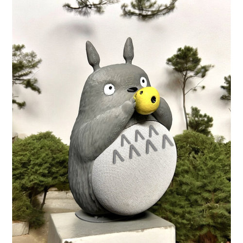 Totoro Google Home Mini Stand | Cute Google Home Holder | Totoro Holder | Cool Google Home Stand | Tototo Playing Music | Cute Totoro Flute
