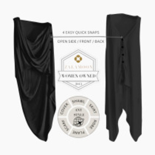Zalamoon Maternity Snap Wrap - Black, Os