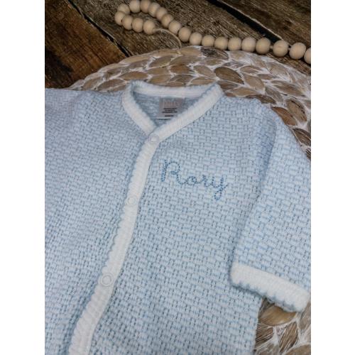 Paty Inc Knit Personalized Baby Footie, Baby Boy Girl Coming Home Outfit, Baby Girl Gift, Baby Boy Gift Idea, Baby Shower Gift Idea,