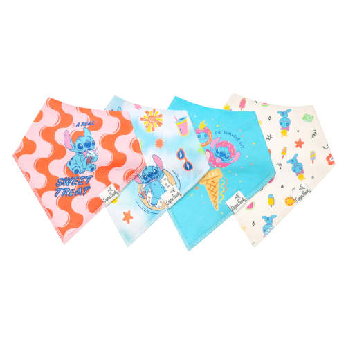 4 Pack Baby Bandana Bibs - Disney Stitch Dreamsicles
